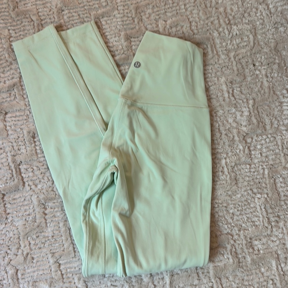 Light green/lime lululemon align leggings size 4